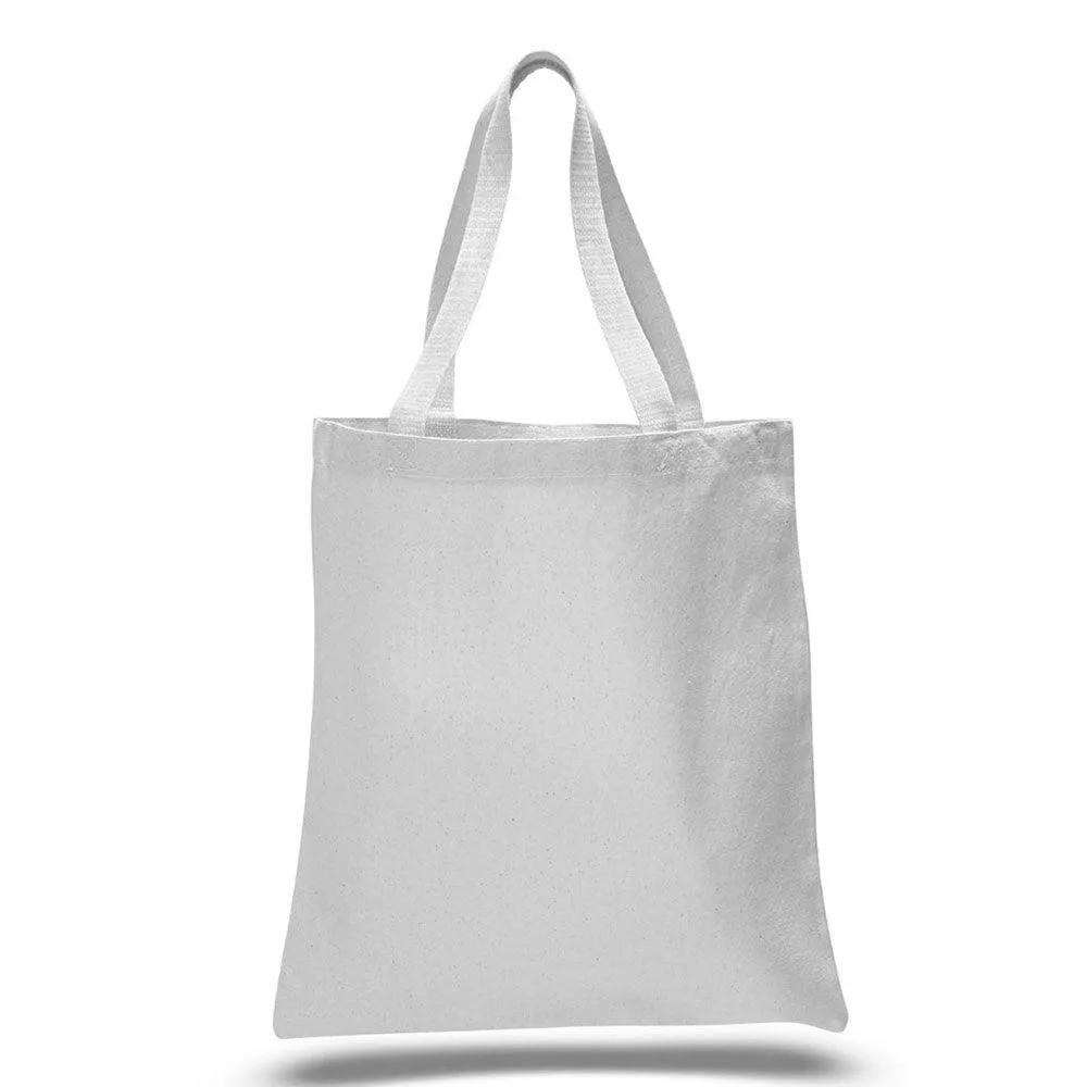 12 Oz. Colored Canvas Simple Tote Bag Printed with a Customizable HAPPY PLACE COLLECTION Design