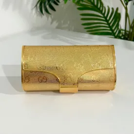 70s Gucci Monogram Gold Clutch