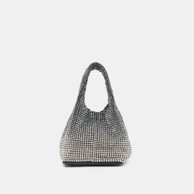 ANNA HANDBAG BLACK CRYSTAL MESH