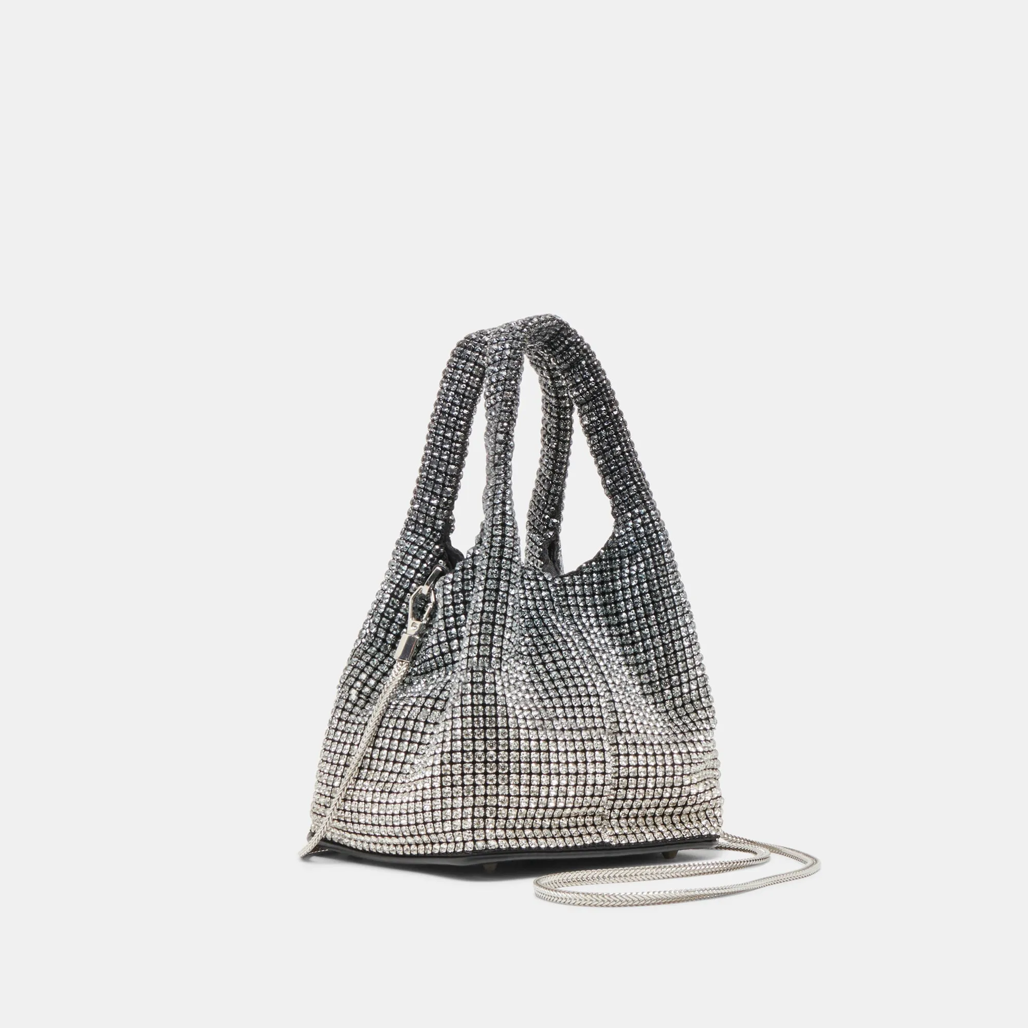 ANNA HANDBAG BLACK CRYSTAL MESH