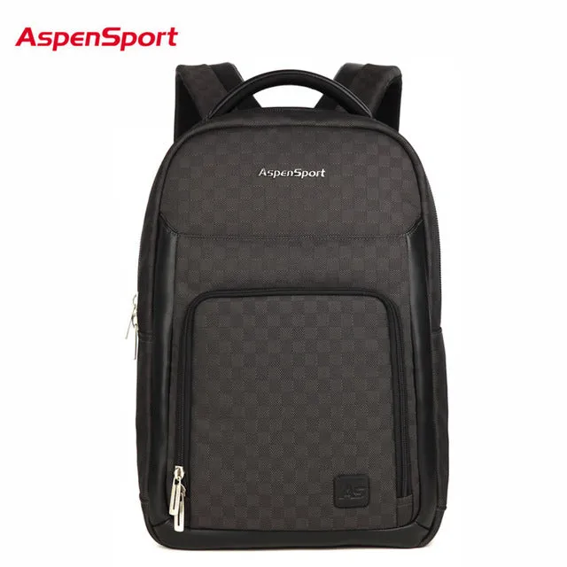 AspenSport 2018 New Men's Backpack for Laptop Waterproof Fashion Unisex Business Backpack Women Notebook Bag Student Backpack