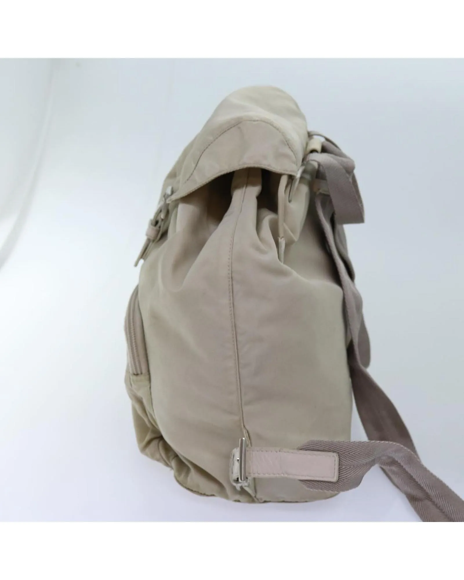 Authentic Cream Nylon Backpack by Prada