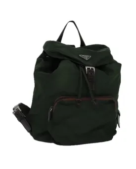 Authentic Khaki Nylon Backpack with Serial No. 53