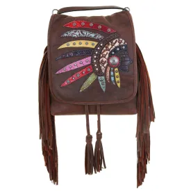 BBP07 - Indian Chief Design Big Backpack/Crossbody