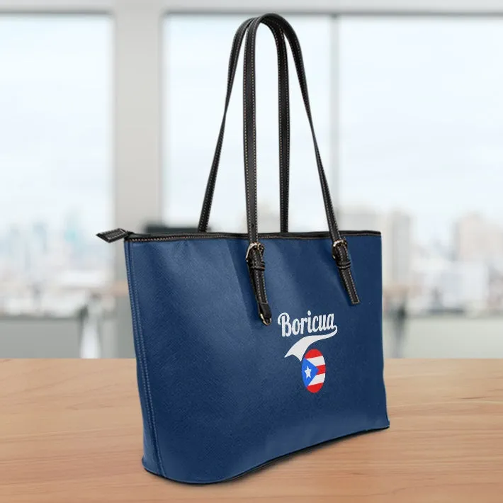 Boricua Small Leather Tote Bag