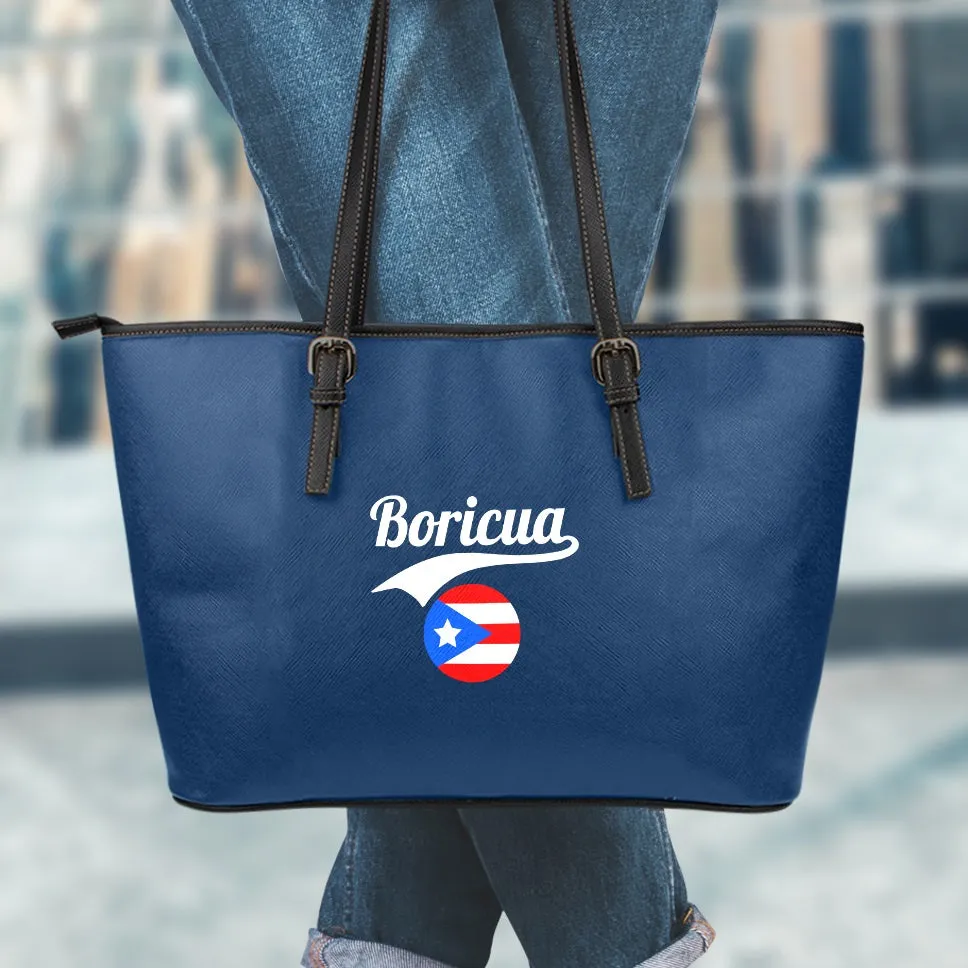 Boricua Small Leather Tote Bag