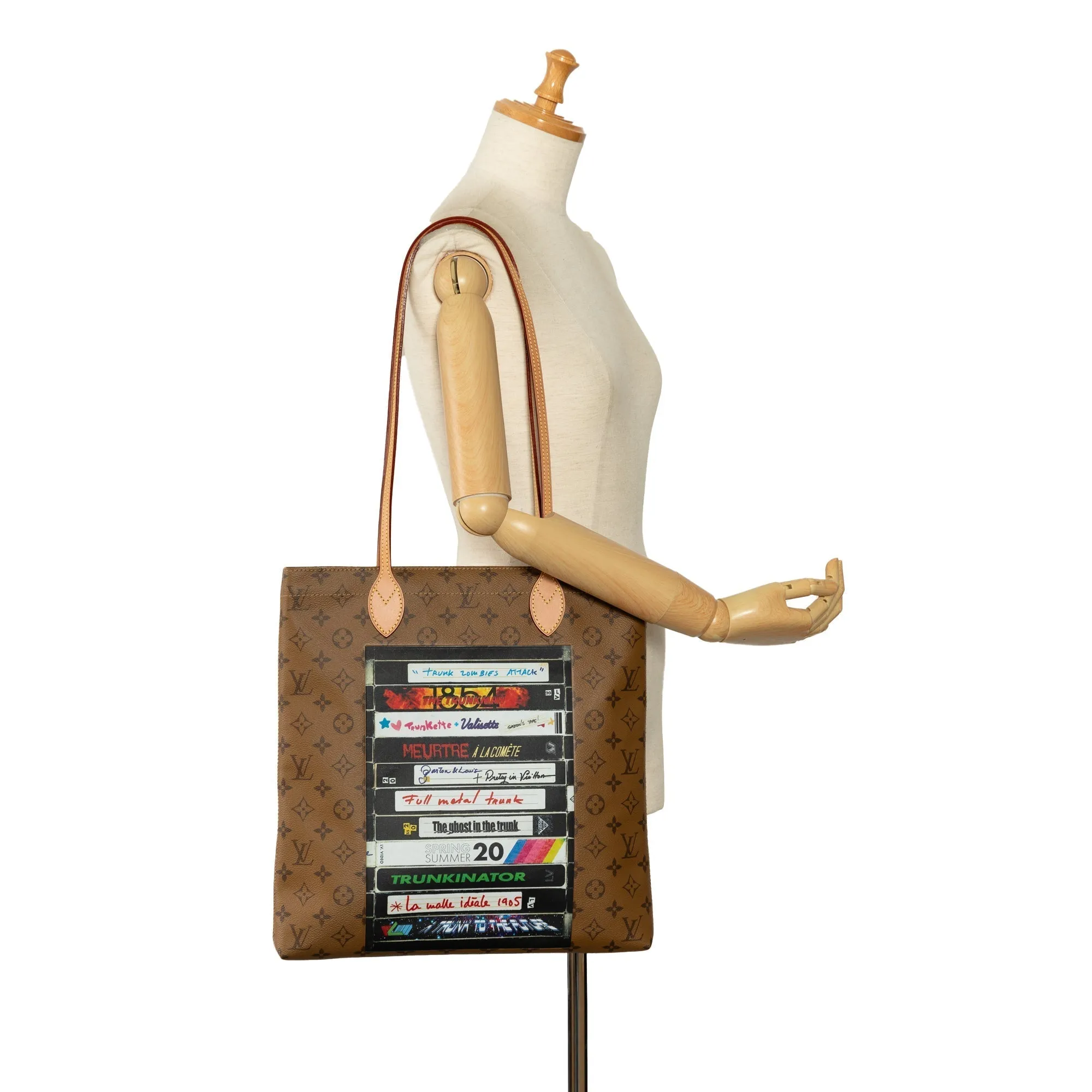 Brown Louis Vuitton Monogram Reverse VHS Tape Carry It Tote Bag