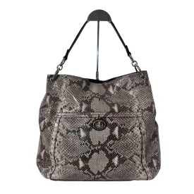 Brown Python Shoulder Bag