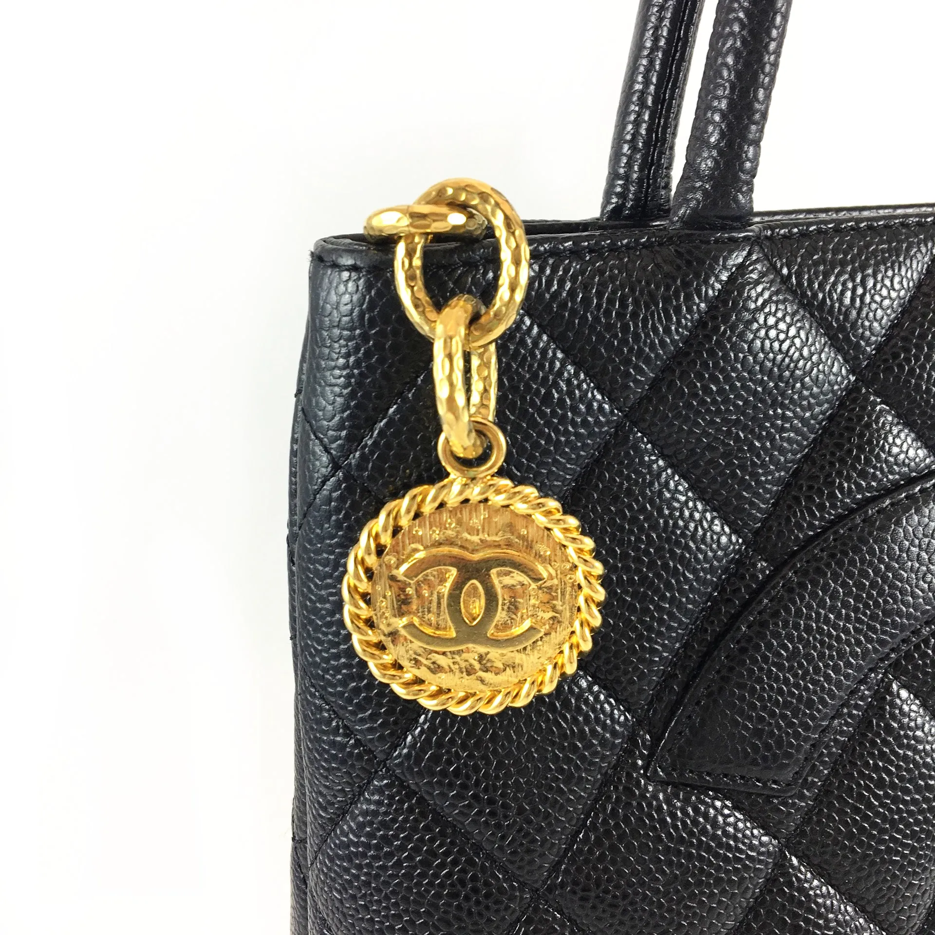 Caviar Quilted Medallion Tote