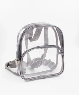 Clear And Grey Mini Backpack