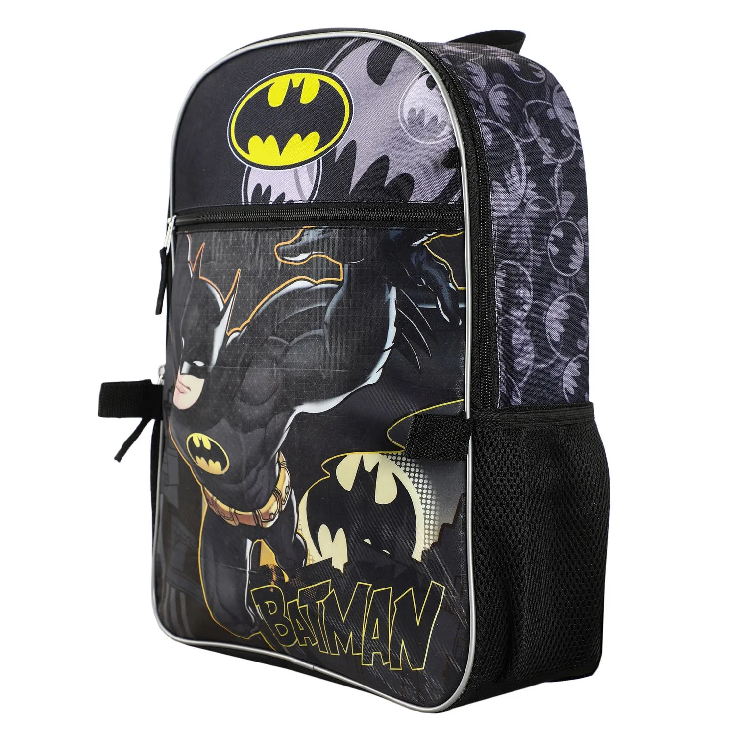 DC Comics Batman 5 Piece Kids 16" Backpack Set