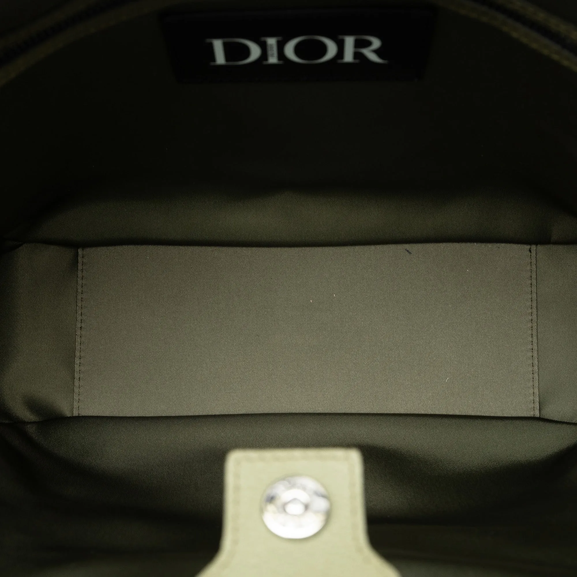 Dior x Sacai Saddle Tote Green Calfskin