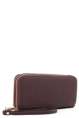 Double Zip Around Wallet Wristlet