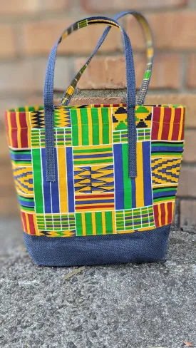 Dupsie's Effia African Kente Print Tote Bag DPPB4075K