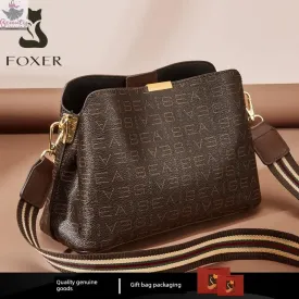 Foxer Fashion Famous Brand Print Large-Capacity Crossbody Bag