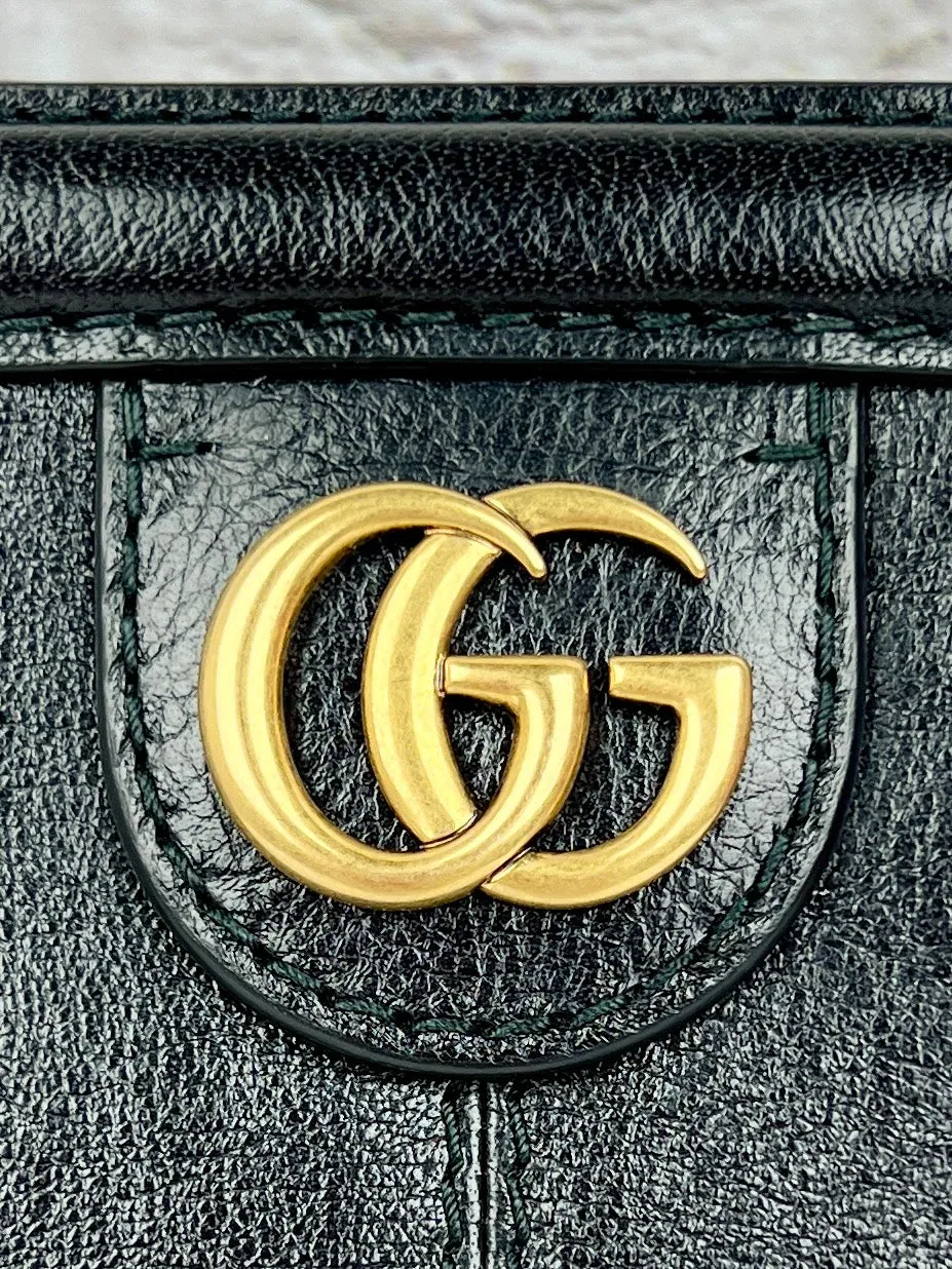 Gucci Black Leather Re(Belle) Small Shoulder Bag, Black/Gold Tone