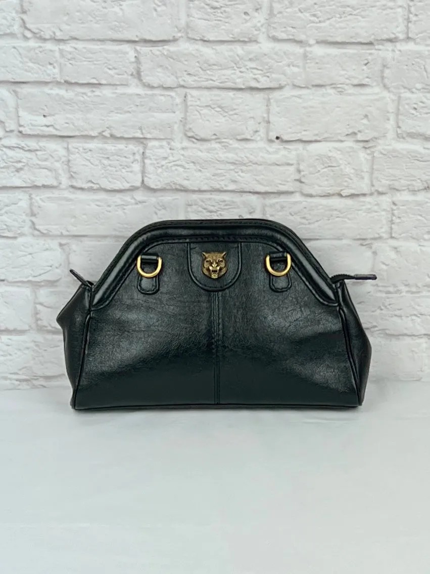 Gucci Black Leather Re(Belle) Small Shoulder Bag, Black/Gold Tone