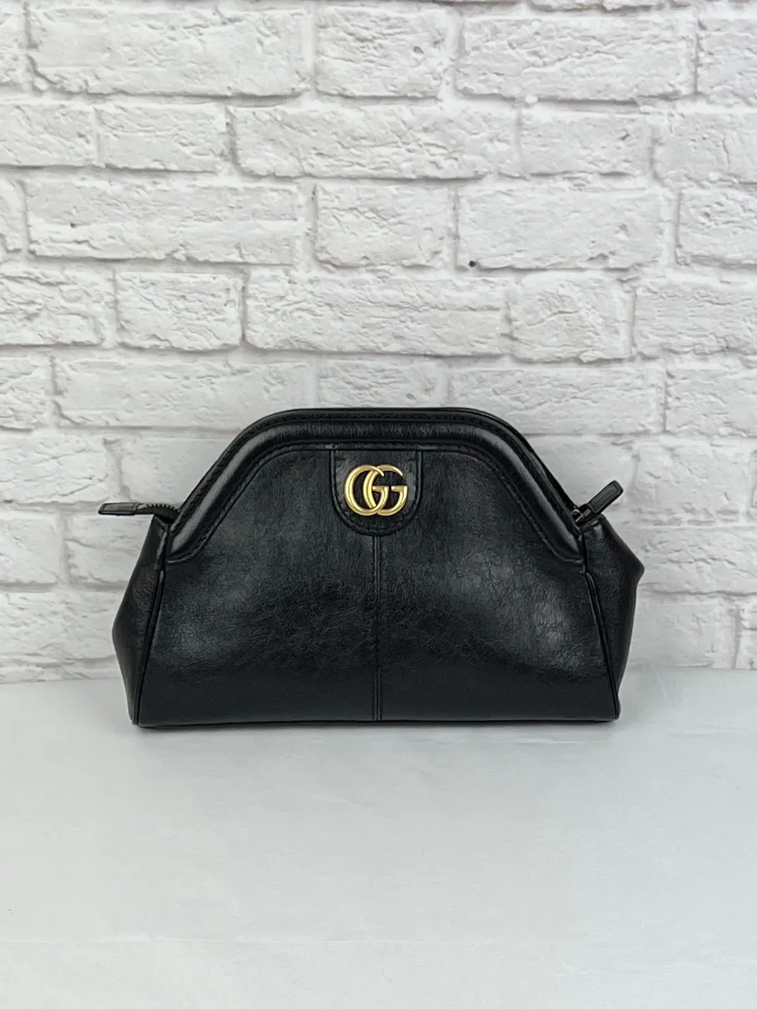 Gucci Black Leather Re(Belle) Small Shoulder Bag, Black/Gold Tone