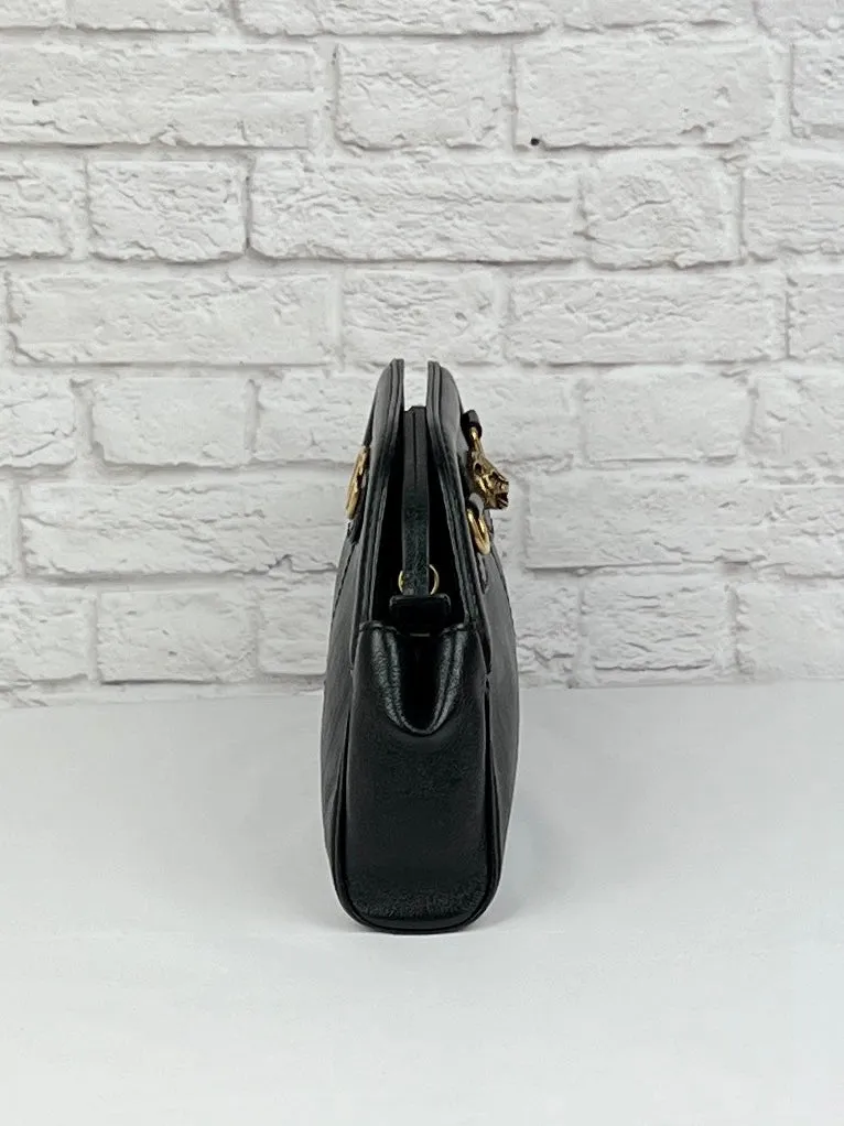 Gucci Black Leather Re(Belle) Small Shoulder Bag, Black/Gold Tone