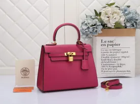 Hermes Kelly Women's Handbag - Premium Quality ( Magenta )