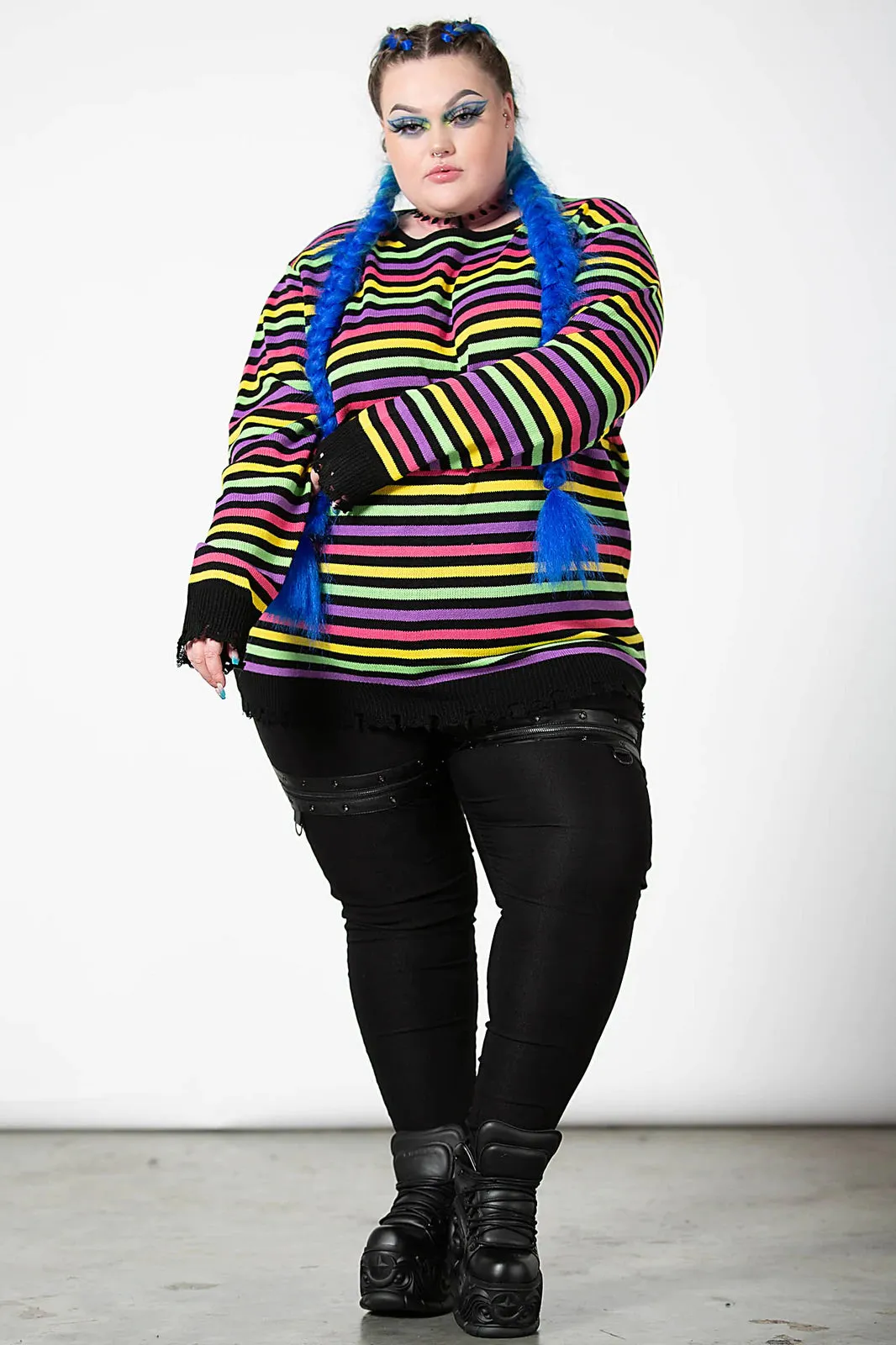 Killstar Rainbow Warrior Knit Sweater