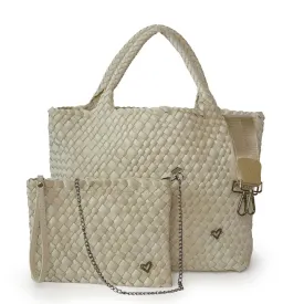 London Large Woven Tote - Khaki