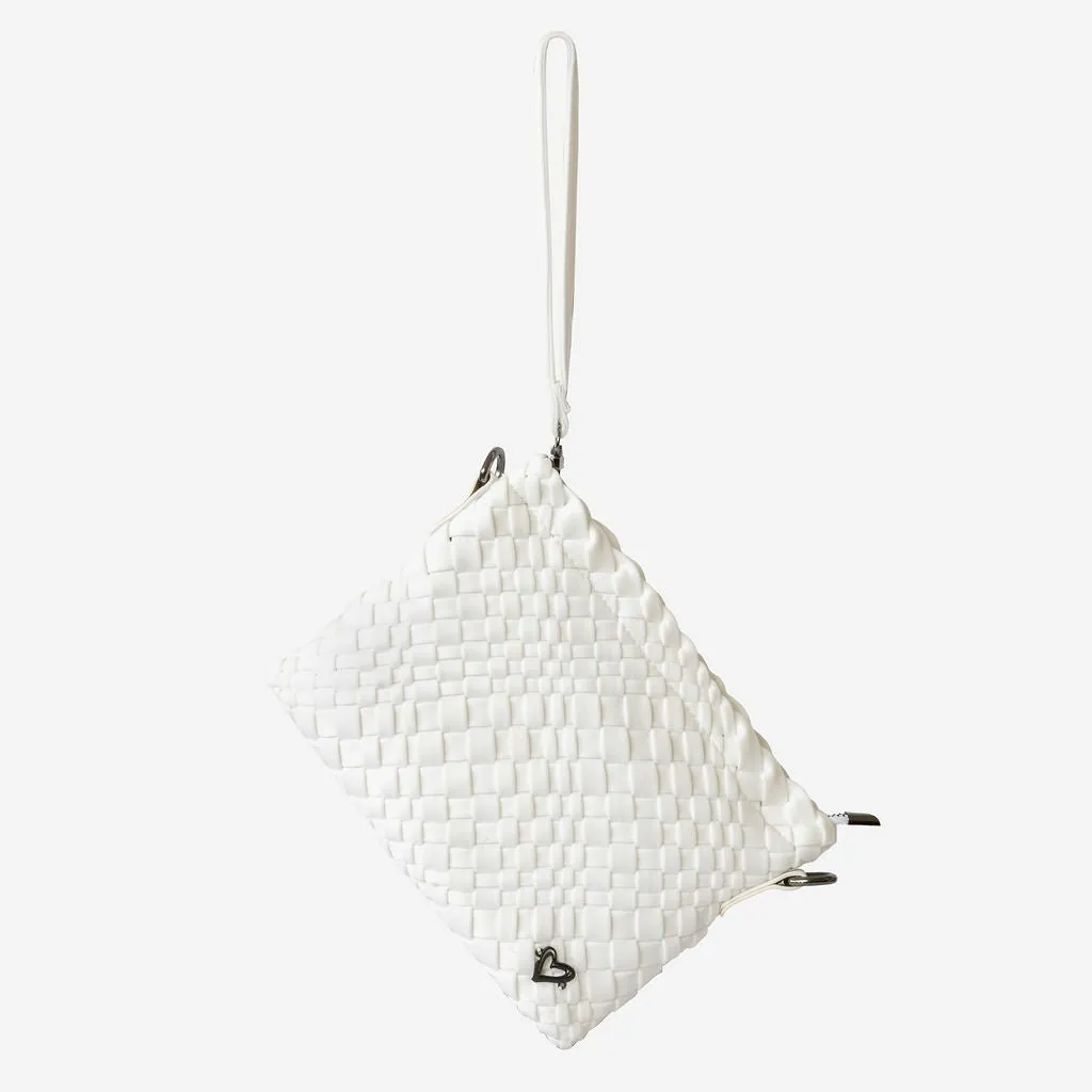 London Large Woven Tote - Polar White