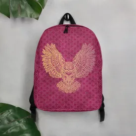 Minimalist Backpack Golden Owl