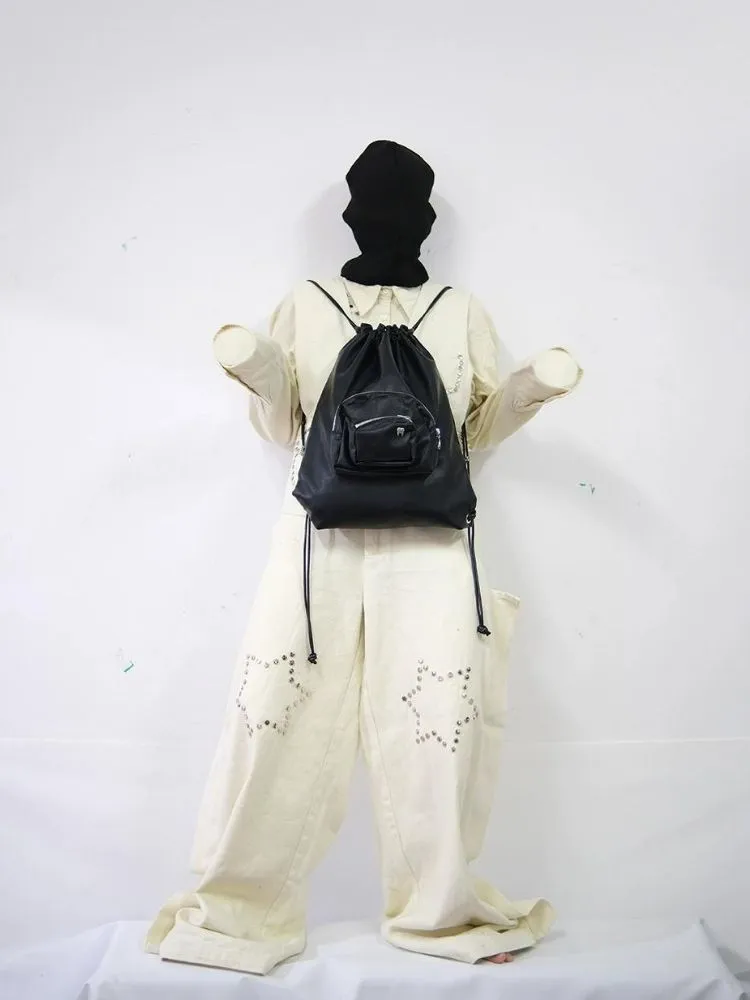 Multi Pockets Drawstring Shoulder Bag【s0000005208】