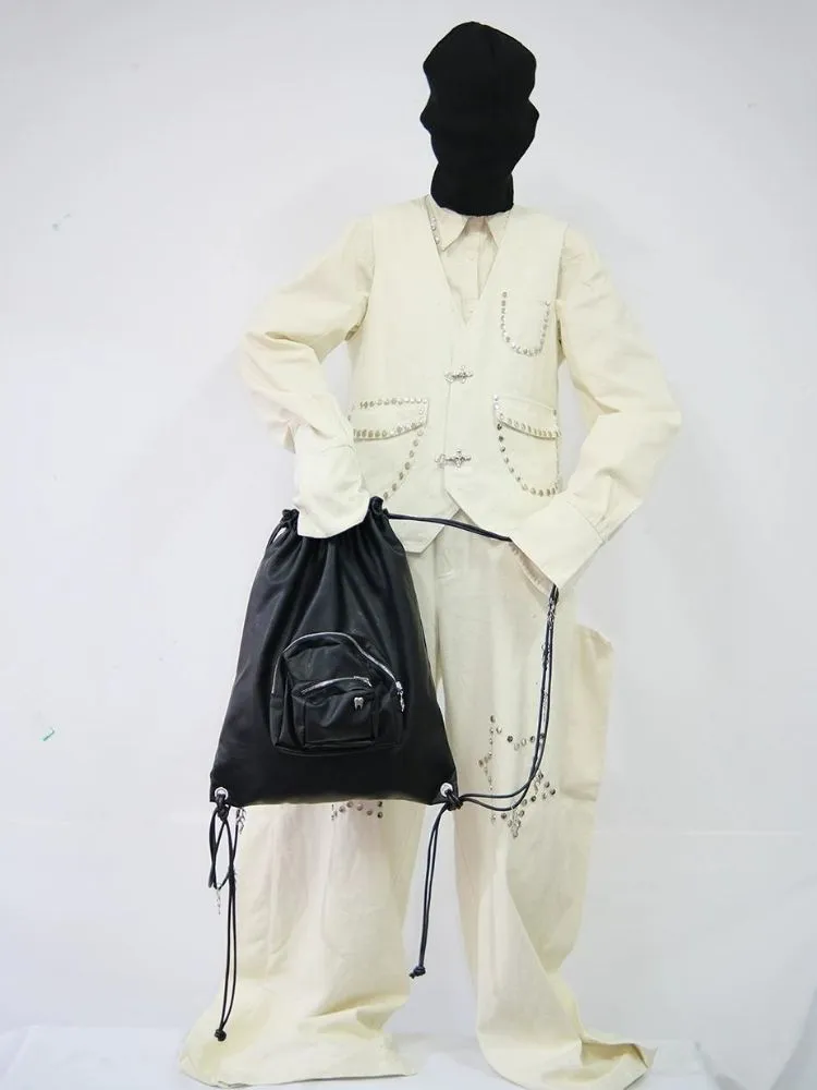 Multi Pockets Drawstring Shoulder Bag【s0000005208】