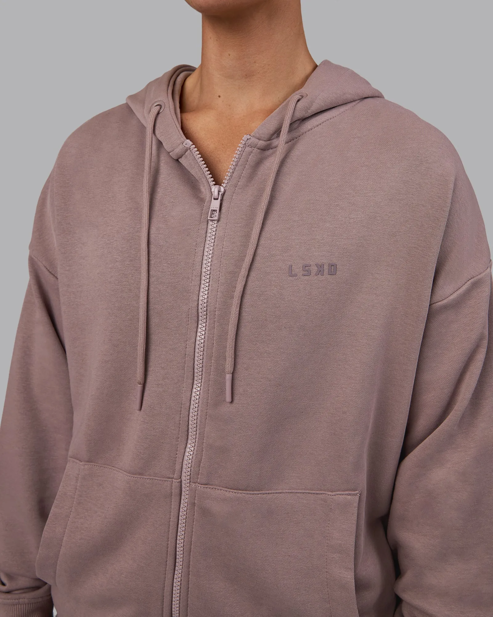 MVP Zip Through Hoodie - Greyish Purple