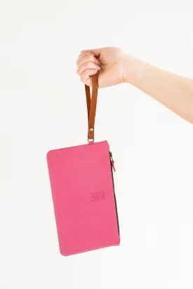 Neema Leather Wristlet, Taffy