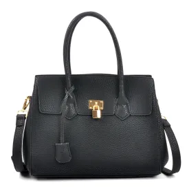 Padlock Satchel with Shoulder Strap