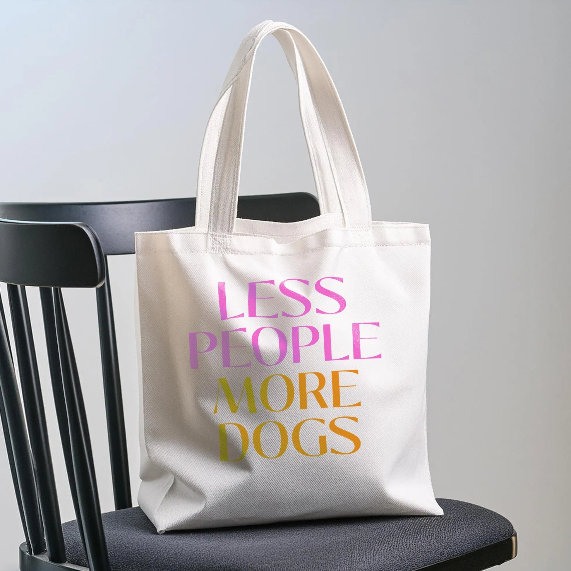 PawsMo LESS PEOPLE MORE DOGS Tote Bag