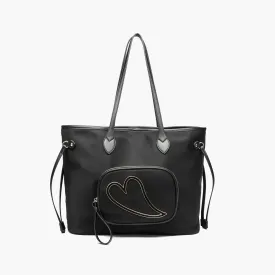 Power Heart Shopper Tote Bag