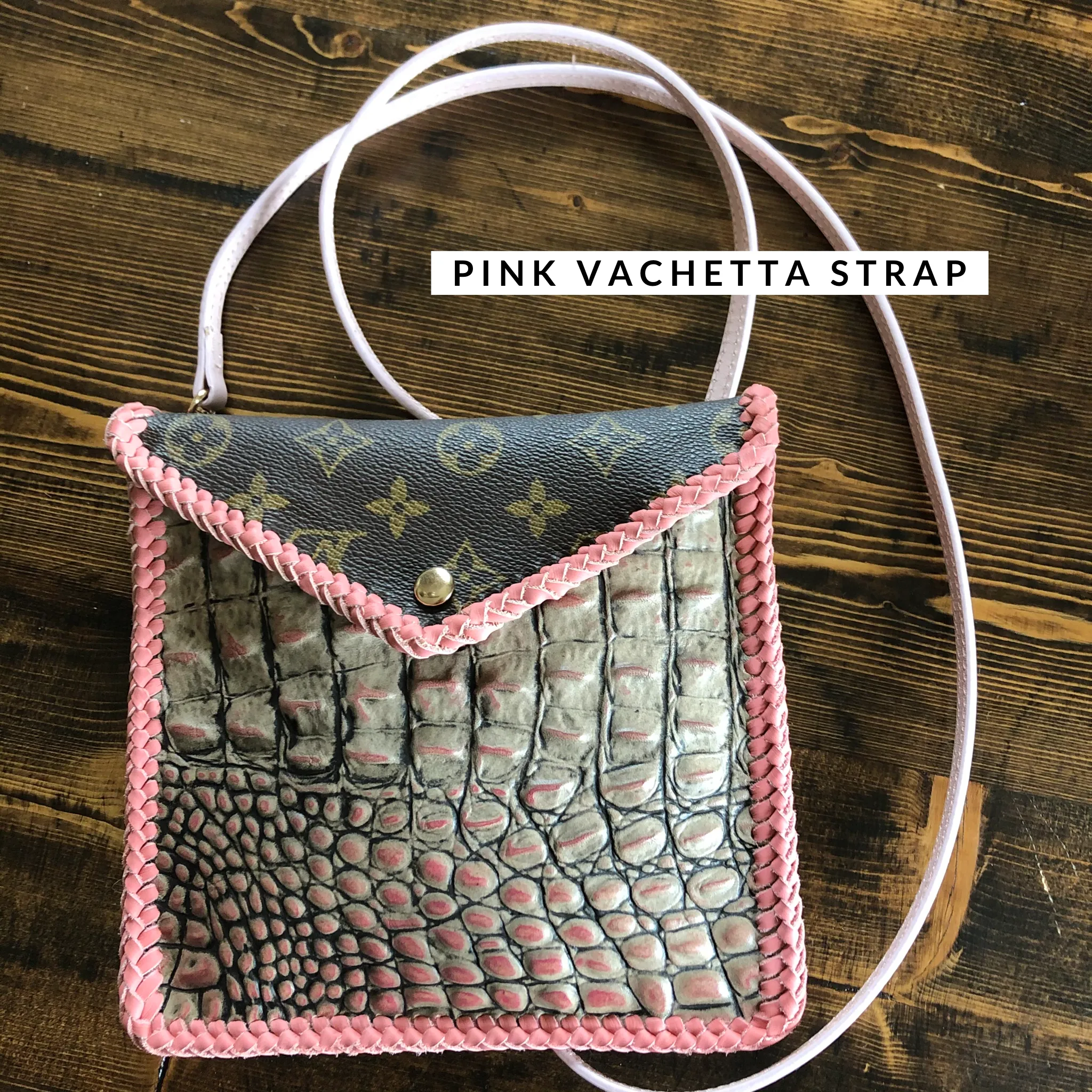 The Falcon - Blush Pink Monogram Vintage Crossbody