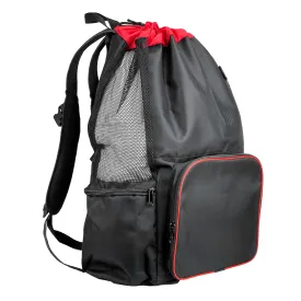 Varsity Backpack, Side Mesh, Black/Red